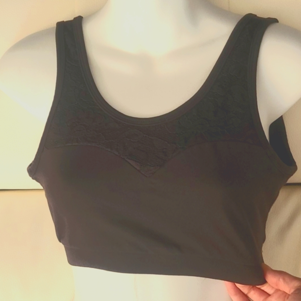 RARE 🖤🔥 BOMBSHELL SPORTSWEAR SPORT BRA MEDIUM M Black Lace
